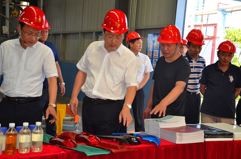 咸宁市委书记丁小强率领市直有关部门莅临BG大游集团新厂参观指导工作