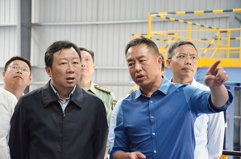 咸宁市市场王远鹤率拉练团参观BG大游集团合成车间